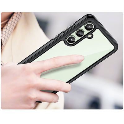 Outer Space Case with Gel Frame for Samsung Galaxy S24 FE - Black — Hurtel