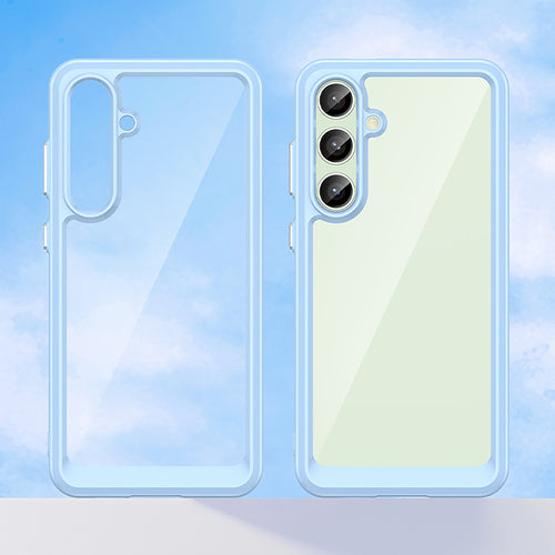 Outer Space Case with Gel Frame for Samsung Galaxy S24 FE - Blue — Hurtel