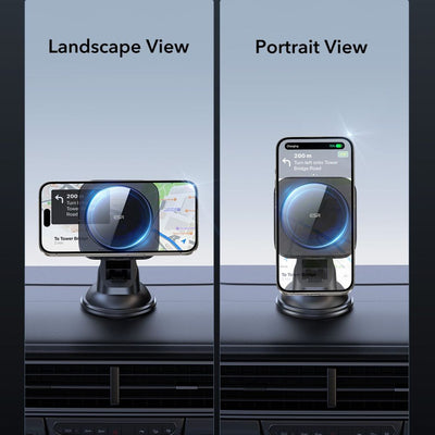 ESR Halolock Magnetic MagSafe QI2 15W Car Holder - Black