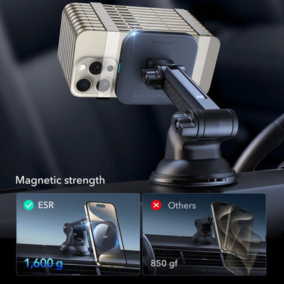 ESR Halolock Magnetic MagSafe QI2 15W Car Holder - Black