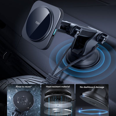 ESR Halolock Magnetic MagSafe QI2 15W Car Holder - Black