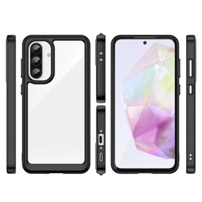 Outer Space Case for Samsung Galaxy A56 Cover with Flexible Frame - Black — Hurtel