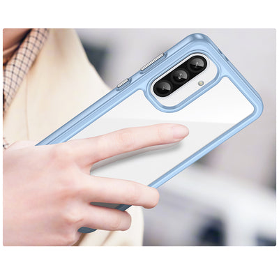 Outer Space Case for Samsung Galaxy A56 Cover with Flexible Frame - Blue — Hurtel