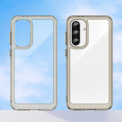 Outer Space Case for Samsung Galaxy A56 Cover with Flexible Frame - Semi-Transparent, Black — Hurtel