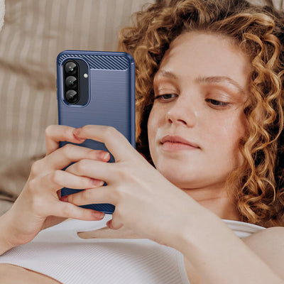 Carbon Case for Samsung Galaxy A26 - Blue — Hurtel