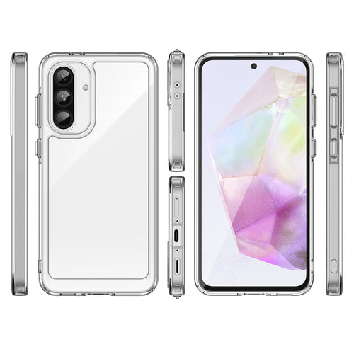 Outer Space Case for Samsung Galaxy A26 Cover with Flexible Frame - Transparent — Hurtel
