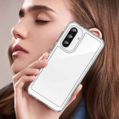 Outer Space Case for Samsung Galaxy A26 Cover with Flexible Frame - Transparent — Hurtel