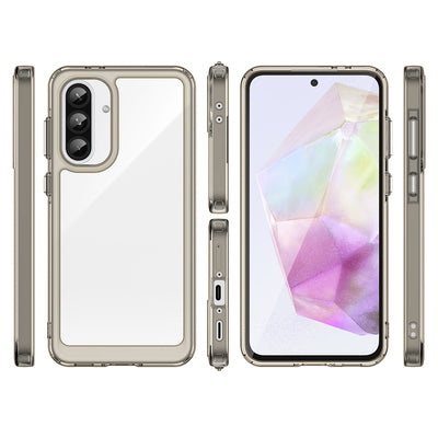 Outer Space Case for Samsung Galaxy A26 Cover with Flexible Frame - Semi-Transparent, Black — Hurtel