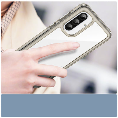 Outer Space Case for Samsung Galaxy A26 Cover with Flexible Frame - Semi-Transparent, Black — Hurtel