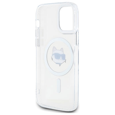 Karl Lagerfeld IML Metal Choupette Head MagSafe iPhone 12 Case - White