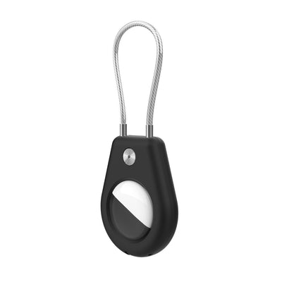 Apple AirTag Case with Steel Cable - Black + White (2 pieces) — Hurtel
