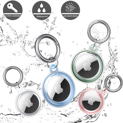 Apple AirTag waterproof case - transparent, green, blue, pink - 4 pieces — Hurtel