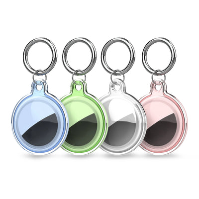 Apple AirTag waterproof case - transparent, green, blue, pink - 4 pieces — Hurtel