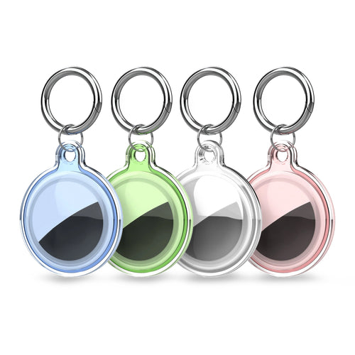 Apple AirTag waterproof case - transparent, green, blue, pink - 4 pieces — Hurtel