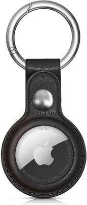 Apple AirTag PU Leather Case - Black — Hurtel