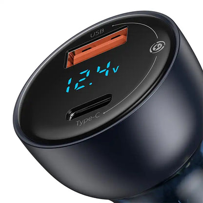 Baseus Particular Digital Display car charger with display, USB + USB-C, QC3.0+PD, 5A, 65W (gray) - Product Image 6