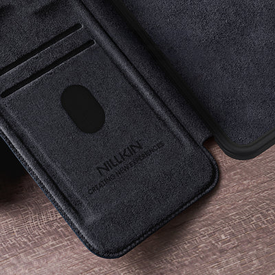 Nillkin Qin Pro Case for Samsung Galaxy S25+ with Flip and Camera Cover - Black