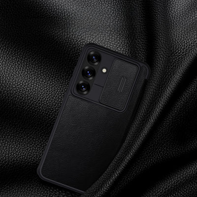 Nillkin Qin Pro Case for Samsung Galaxy S25+ with Flip and Camera Cover - Black