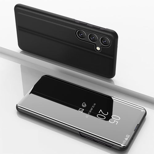 Clear View Case for Samsung Galaxy A36 Cover with Flip - Black — Hurtel