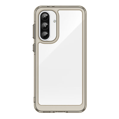 Outer Space Case for Samsung Galaxy A36 Cover with Flexible Frame - Semi-Transparent, Black — Hurtel