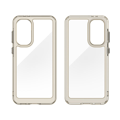 Outer Space Case for Samsung Galaxy A36 Cover with Flexible Frame - Semi-Transparent, Black — Hurtel