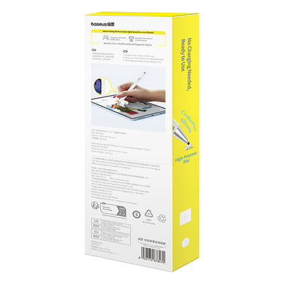 Baseus Smooth Writing III 3in1 Passive Stylus - Magnetic Version - White