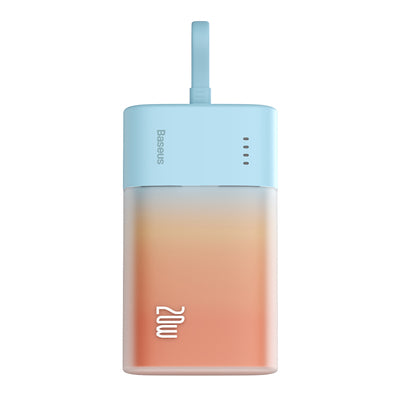 Baseus Popsicle 5200mAh 20W Powerbank with Built-in Lightning Cable (+ White Baseus Simple USB-C - USB-C 60W/20V/3A/30cm Cabl