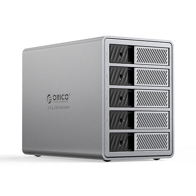 Orico 9858T3 5 Big DAS Solution ProThunder Disk Array with Thunderbolt 3 for 5 x 2.5"/3.5" SATA HDD/SSD - Gray