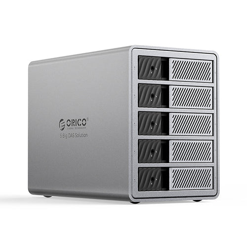 Orico 9858T3 5 Big DAS Solution ProThunder Disk Array with Thunderbolt 3 for 5 x 2.5"/3.5" SATA HDD/SSD - Gray