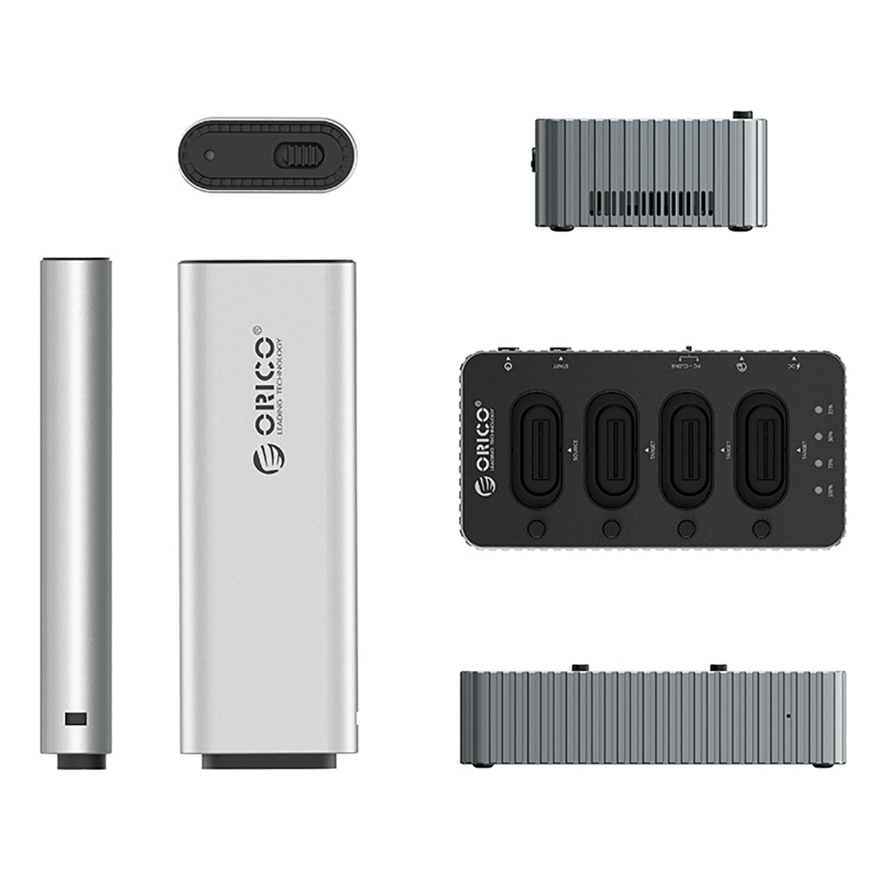 Orico IT48N-C 4-Disk Docking Station with M.2 NVME Clone Function - Gray