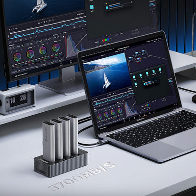 Orico IT48N-C 4-Disk Docking Station with M.2 NVME Clone Function - Gray