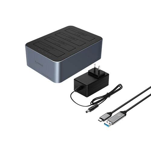 Orico 6646C3-C 4-Drive Docking Station with Offline Clone Function 2.5"/3.5" SATA HDD/SSD - Gray