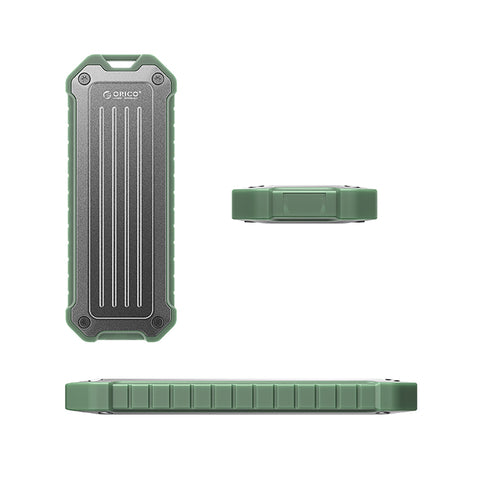 Wzmocniona kieszeń dyskowa Orico OTPX-G2 M.2 NVMe/SATA SSD USB-C 3.2 taktyczna - szaro-zielona