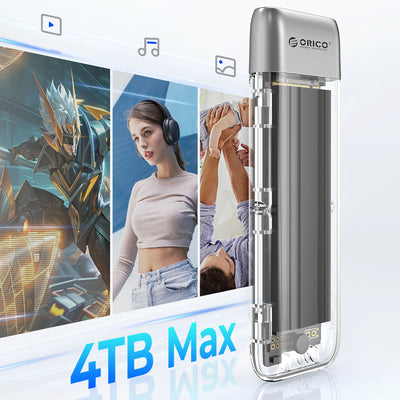 Orico TXM2-C3 M.2 NVME USB-C 3.2 10Gb/s Disk Drive - Gray