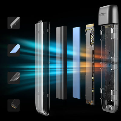 Orico TXM2-C3 M.2 NVME USB-C 3.2 10Gb/s Disk Drive - Gray