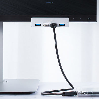 Orico MH4PU Hub Clamp-Mounted 4x USB-A 3.0 - Silver