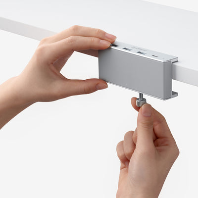 Orico MH4PC Hub Clamp-Mounted USB-C / 3x USB-A 3.0 + 1x USB-C 3.0 - Silver