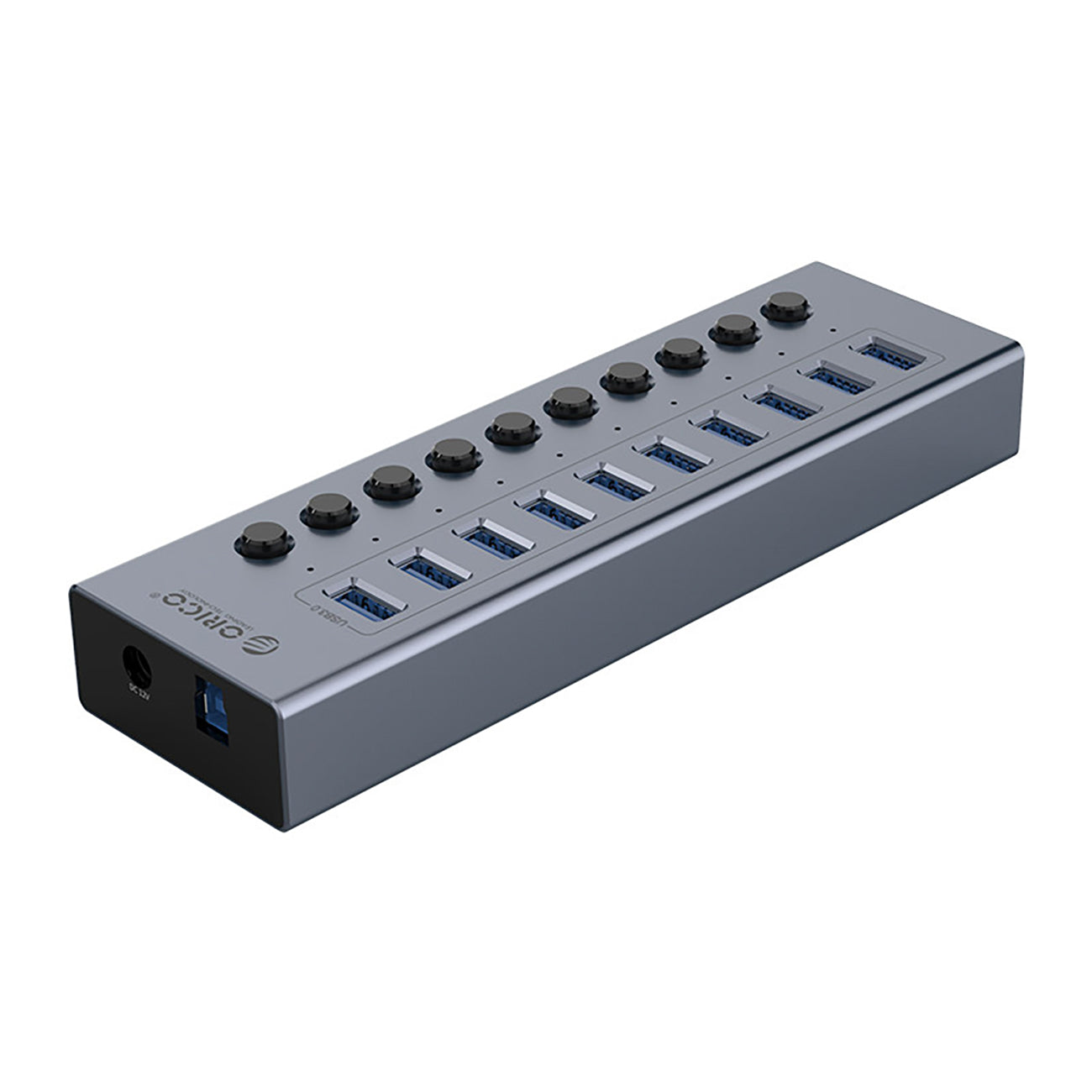Orico BT2U3-10AB Hub 10x USB-A 3.0 with switches - gray