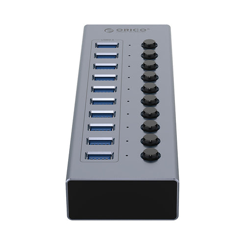 Orico BT2U3-10AB Hub 10x USB-A 3.0 with switches - gray