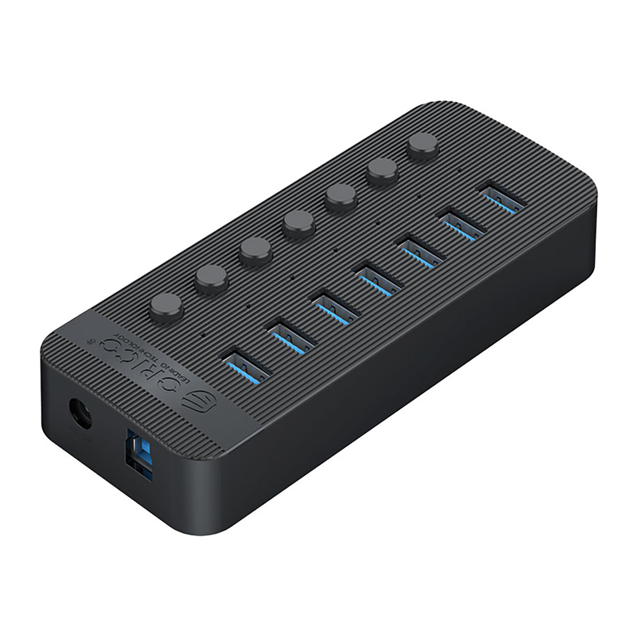 Orico CT2U3-7AB 7x USB-A 3.0 Hub with Switches - Black