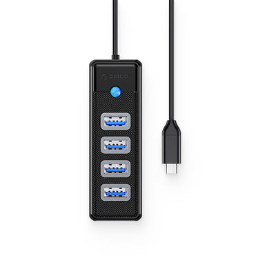 Orico PW4U-C3 USB-C / 4x USB-A 3.0 Hub - Black