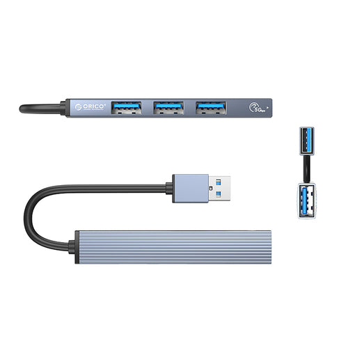 Orico AH-A13 USB-A Hub Docking Station 1x USB-A 3.0 + 3x USB-A 2.0 - Gray