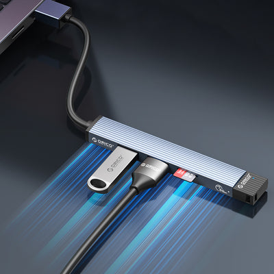 Orico AH-A13 USB-A Hub Docking Station 1x USB-A 3.0 + 3x USB-A 2.0 - Gray