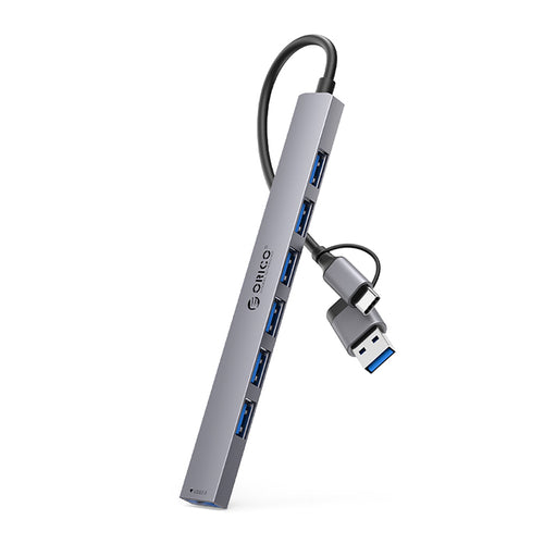 Orico YSA2-U3 USB-A/USB-C Hub Docking Station 1x USB-A 3.0 + 6x USB-A 2.0 - Gray