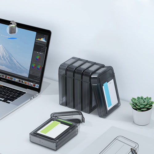 Orico PPH-35 protective case 3.5" disk box - semi-transparent, gray