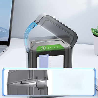 Orico PPH-35 protective case 3.5" disk box - semi-transparent, gray