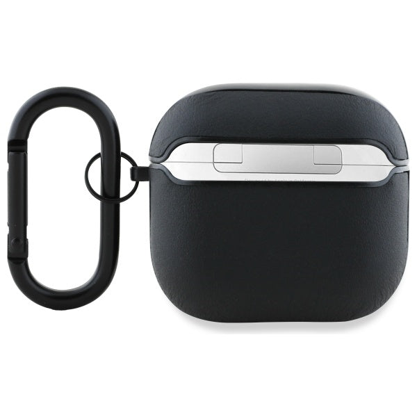 AMG Leather White Logo Case for AirPods 4 - Black / White — Mercedes