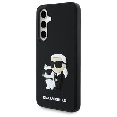 Karl Lagerfeld 3D Rubber Karl&amp;Choupette Case for Samsung Galaxy S24 FE - Black