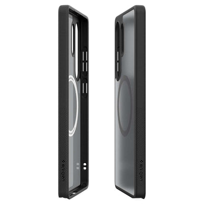 Spigen Capella GP-FPS938PGBJW Silicone Case with MagFit Magnetic Ring for Samsung Galaxy S25 Ultra - Black