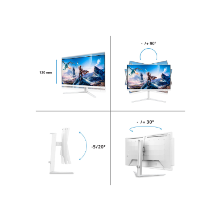 Philips | 27M2N5901A/00 | 27 " | Fast IPS | UHD | 16:9 | 160 Hz | 1 ms | 3840 x 2160 pixels | 350 cd/m² | HDMI ports qua